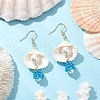 Shell Glass Dangle Earrings EJEW-MZ00424-03-1