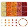 225G 5 Colors 8/0 Glass Seed Beads SEED-YW0002-55-1