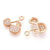 Brass Micro Pave Cubic Zirconia Pendants KK-T074-73KCG-2