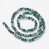 Electroplate Transparent Glass Beads Strands EGLA-A034-T6mm-M15-2