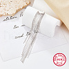 Anti-Tarnish Rhodium Plated 925 Sterling Silver Cuff Earrings NK3213-2