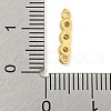 Brass Pave Cubic Zirconia Three Flat Round Links Connector Charms KK-P277-52A-A-5
