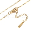 Ion Plating(IP) Initial Letter 304 Stainless Steel Pendant Necklaces NJEW-M199-01G-F-4