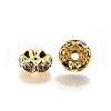 Brass Rhinestone Spacer Beads RB-A014-L8mm-01G-NF-3