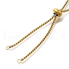 Adjustable 304 Stainless Steel Slider Bracelet/Bolo Bracelets Making STAS-I153-03G-05-2