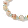 Natural Green Aventurine and Citrine Beaded Bracelets for Women BJEW-JB11932-01-4