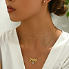 Stainless Steel Word Baby Stud Earrings & Pendant Necklaces Sets for Women AE9274-3-3