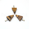 Triangle Natural Tiger Eye Pendants G-Q356-13-2