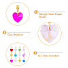 24Pcs 12 Colors Faceted Glass European Dangle Charms PALLOY-AB00176-4