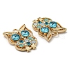 Golden Plated Alloy Pendants ALRI-L050-02G-01-3