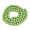 Electroplate Opaque Solid Color Glass Beads Strands EGLA-A044-P6mm-L30-2