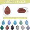 SUNNYCLUE 48Pcs 12 Styles Natural & Synthetic Mixed Gemstone Cabochons G-SC0003-09-2