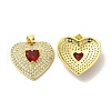 Brass Micro Pave Clear Cubic Zirconia Pendants KK-A180-01G-02-1