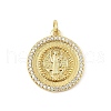 Brass Micro Pave Cubic Zirconia Pendants KK-P300-06G-1