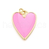 Brass Enamel Pendants KK-K401-14G-03-1