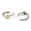 Rack Plating Brass Heart Stud Earrings EJEW-H117-04GP-2