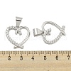Brass Micro Pave Clear Cubic Zirconia Pendants ZIRC-P113-07H-P-3