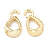 Brass Micro Pave Clear Cubic Zirconia Pendants ZIRC-O042-01G-3