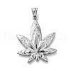 304 Stainless Steel Crystal Rhinestone Pendants STAS-P387-02P-1