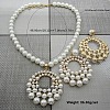 Plastic Imitation Pearl Beaded Stud Earrings & Necklaces Sets for Women FS-WGDB8BB-01-3