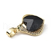 Real 18K Gold Plated Rack Plating Brass Micro Pave Clear Cubic Zirconia Pendants KK-C015-16G-16-2
