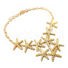Starfish Alloy Statement Bib Necklaces FS-WG21AED-02-2