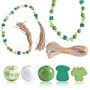 150Pcs 5 Styles Saint Patrick's Day Wood European Beads Set WOOD-SZ0001-27-1