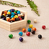 180Pcs 9 Color Craftdady Dyed Natural Maple Wood Beads WOOD-CD0001-06A-LF-6