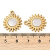 304 Stainless Steel Natural White Shell Pendants STAS-L288-16G-02-3