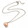 Glass Pendant Necklace NJEW-D281-B-10AB-2