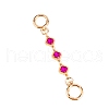 Rhombus Alloy Rhinestone Bag Extender Chains PW-WG08B98-02-1