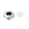 925 Sterling Silver Colorful Cubic Zirconia European Beads STER-R005-01AS-09-2