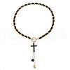 Alloy Black Enamel Tassel Pendant OT Necklaces FS-WG1CDA3-01-2
