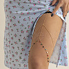 Iron & Alloy Colorful Enamel Double Layer Heart Tassel Leg Chains for Women WG43C51-03-1