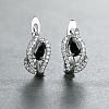 Brass Micro Pave Cubic Zirconia Hoop Earrings WG7D53C-02-1