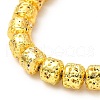 Electroplated Natural Lava Rock Beads Strands G-G984-10-4