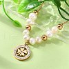 304 Stainless Steel Clover Charm Bracelets for Women BJEW-A036-26G-3