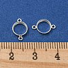 Rack Plating 925 Sterling Silver Cabochon Connector Settings STER-NH0001-41B-S-3