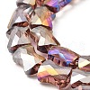 AB Color Plated Transparent Glass Beads Strands EGLA-P051-06A-A14-4