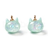 Sparkle Opaque Resin Charms RESI-E019-01G-01-2