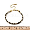 Twisted Nylon Cord Bracelets for Women BJEW-V007-01G-04-3