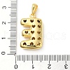 Brass Micro Pave Cubic Zirconia Pendants KK-E061-03G-05-3