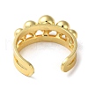 Rack Plating Brass Round Ball Open Cuff Rings RJEW-K249-08G-3