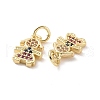 Brass Micro Pave Colorful Cubic Zirconia Charms KK-E068-VF144-3
