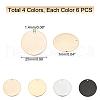   24Pcs 4 Style PVD Vacuum Plating 304 Stainless Steel Pendants STAS-PH0003-80-4