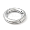 Rack Plating Brass Spring Gate Rings KK-Q781-13P-2