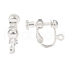 Brass Screw On Clip-on Earring Findings X-KK-L164-01S-3