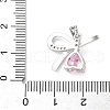 Brass Micro Pave Cubic Zirconia Pendants KK-N254-225P-3