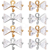 Beebeecraft 20Pcs 2 Colors Brass Connector Charms KK-BBC0014-45-1