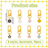 Alloy Enamel Pendant Decoration HJEW-UN00032-3